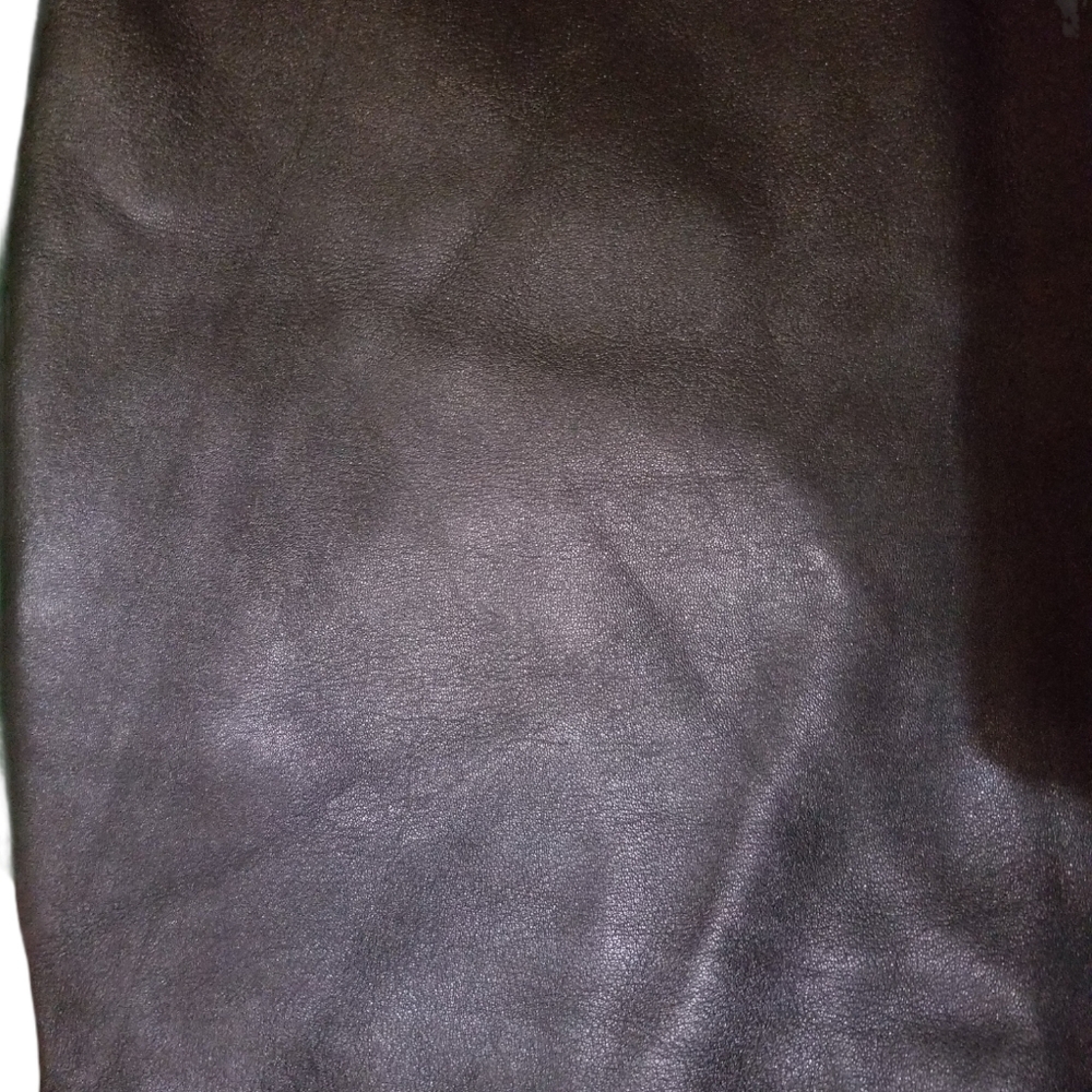 Short leather mini skirt